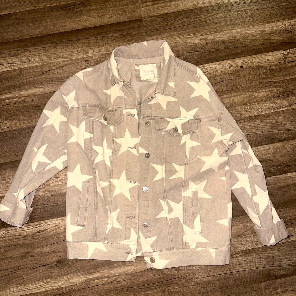 NWOT ALTER’D STATE GREY STAR JEAN JACKET